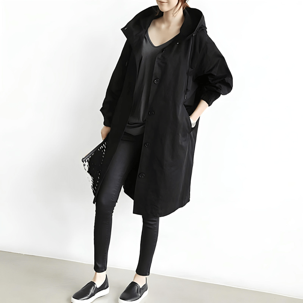Sofia™ | Oversized Hættet Frakke med Knapper