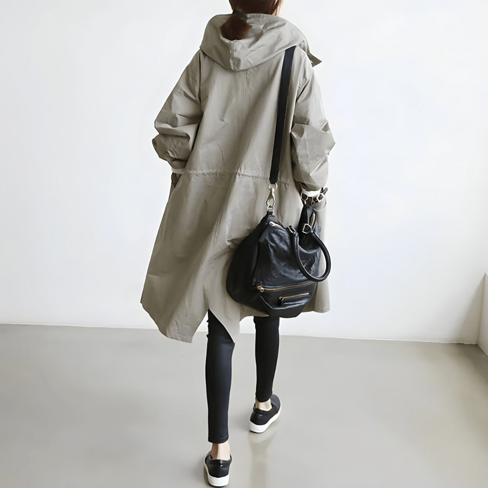 Sofia™ | Oversized Hættet Frakke med Knapper