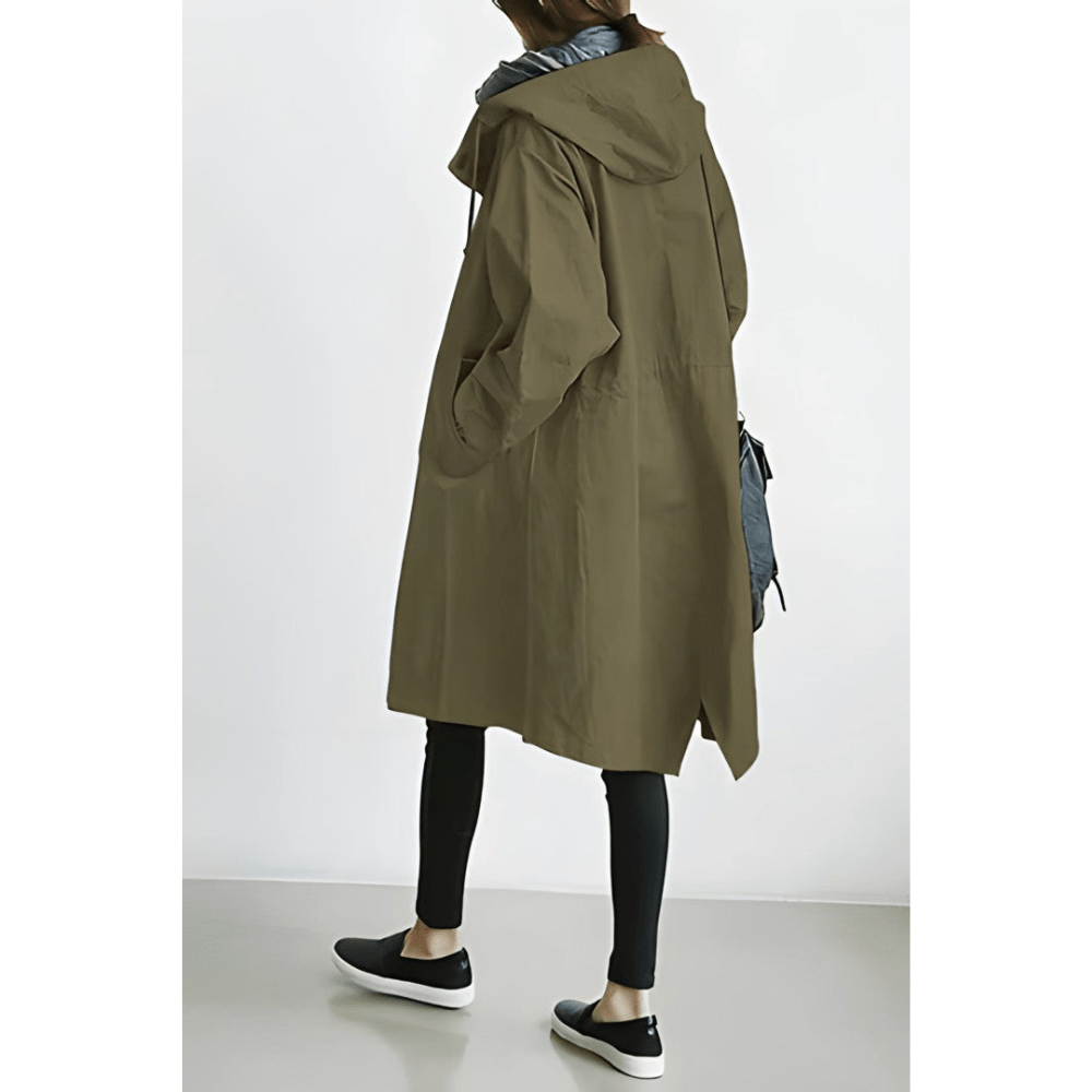 Sofia™ | Oversized Hættet Frakke med Knapper
