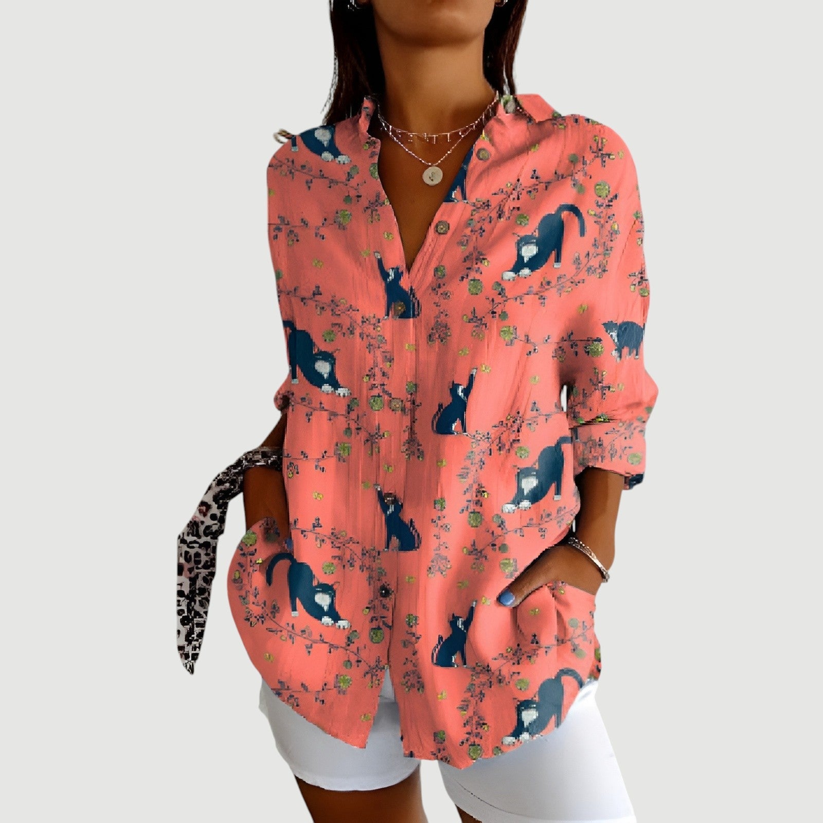 Sofia™ | Bluse med farverigt design