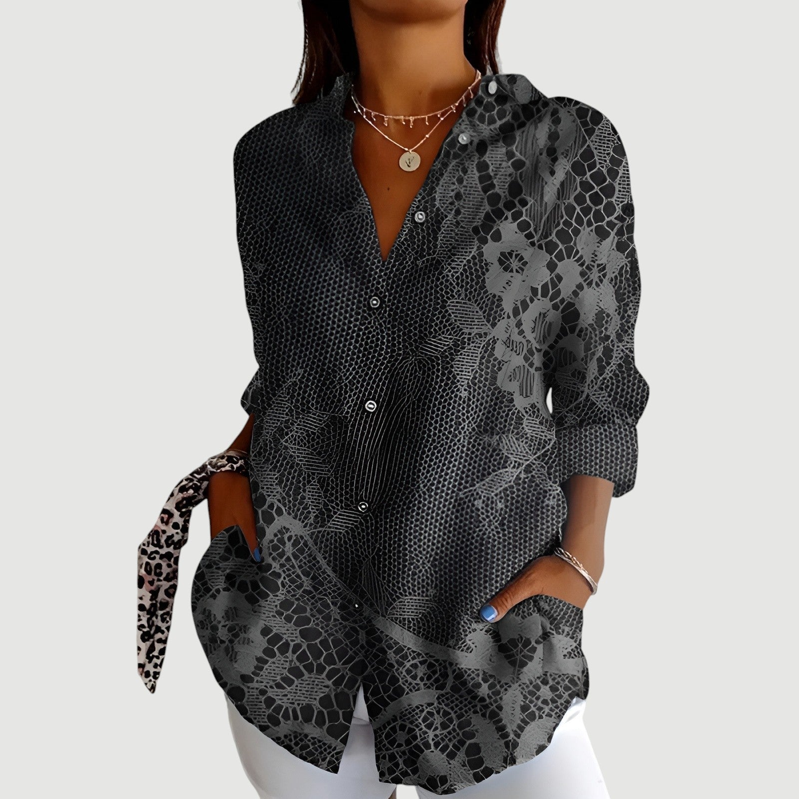 Sofia™ | Bluse med farverigt design