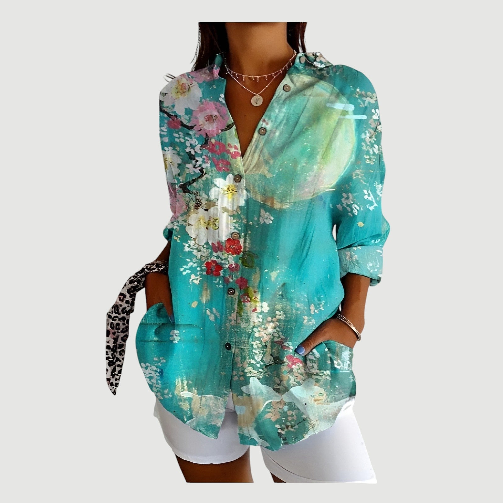 Sofia™ | Bluse med farverigt design