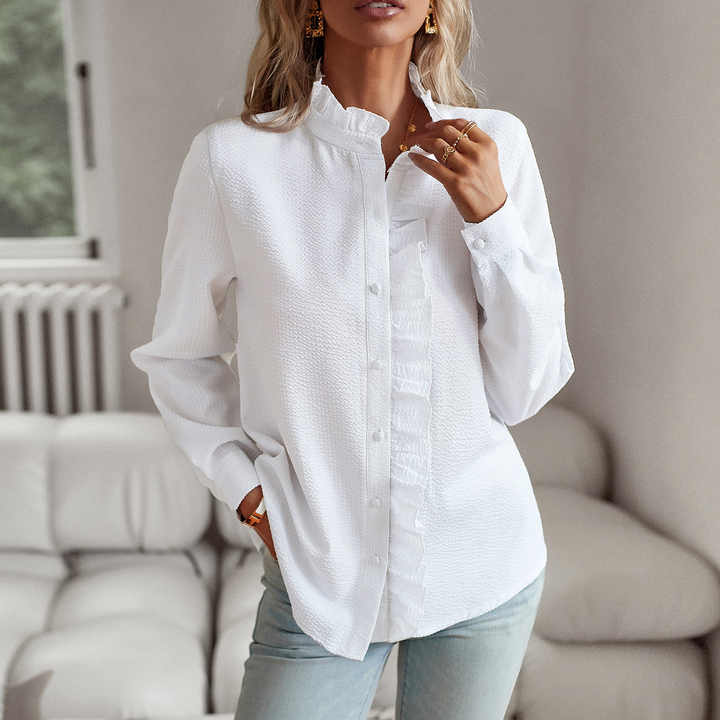 Sofia™ | Elegant Ruffle Skjorte
